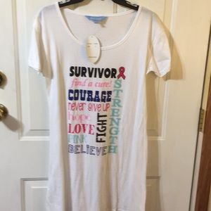 Cancer Survivor Cotton Night Shirt Size Large NWT